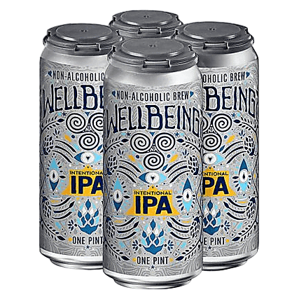 WellBeing Brewing Intentional IPA Non-Alcoholic 4pk 16oz Can