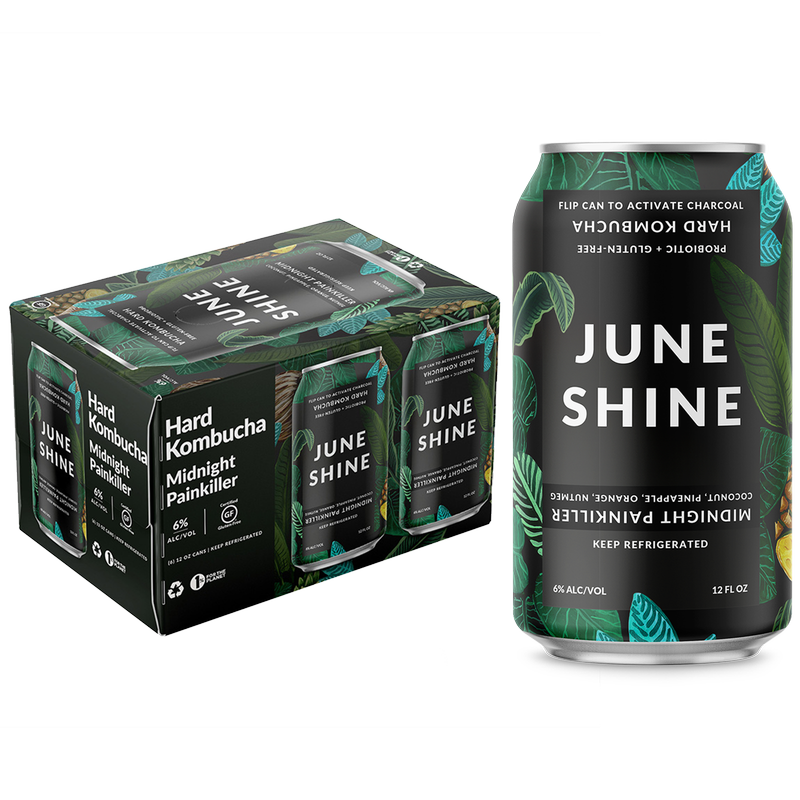 JuneShine Midnight Painkiller Hard Kombucha 6pk 12oz Can 6.0