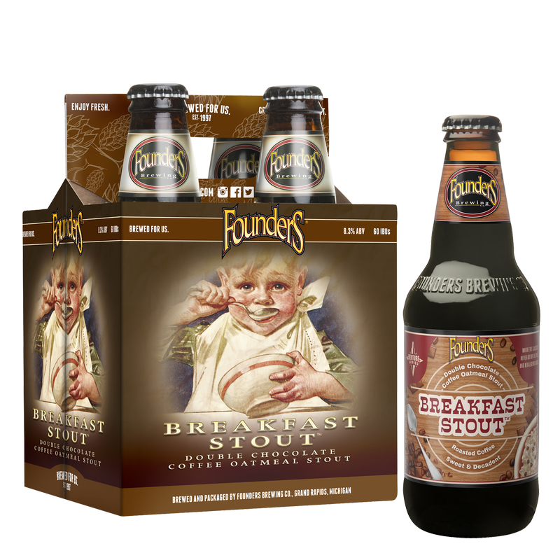Founders Brewing Breakfast Stout 4pk 12oz Btl BevMo!