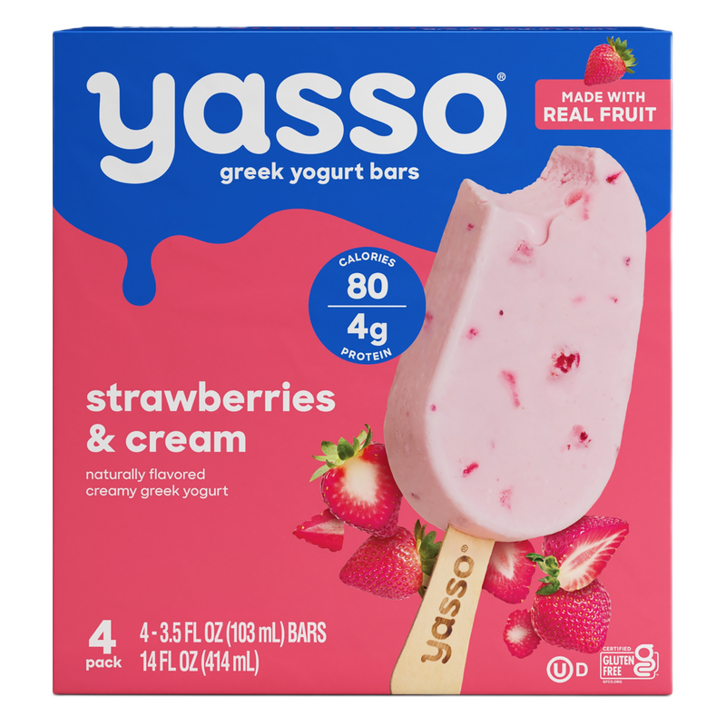 Yasso Strawberries & Cream Bars 4ct - Yasso – BevMo!