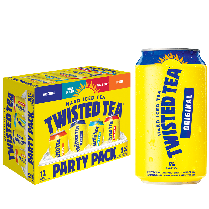 Twisted Tea Party Pack 12pk 12oz Can 5.0% ABV – BevMo!