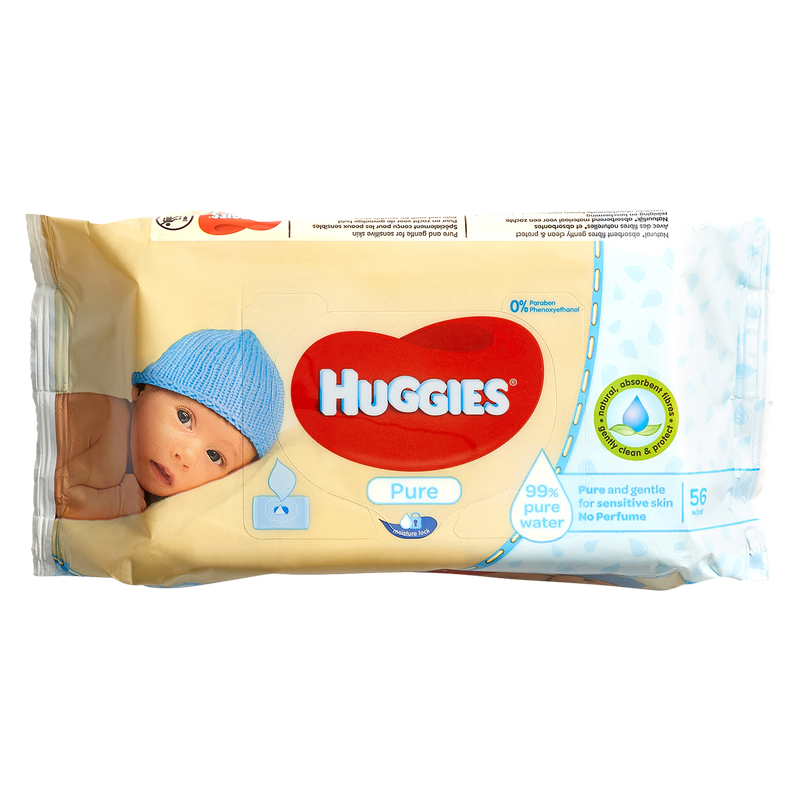 Newborn Wipes Huggies Pure Extra Care Baby Wipes Huggies Pure Baby Wipes  56ct Huggies – BevMo!