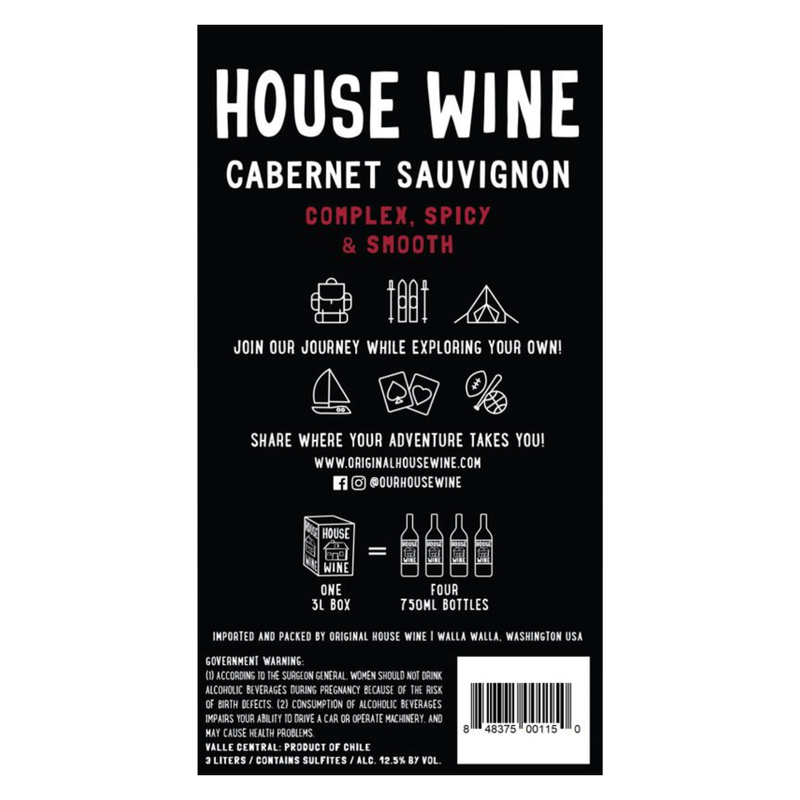 House Wine Cabernet 3 Liter