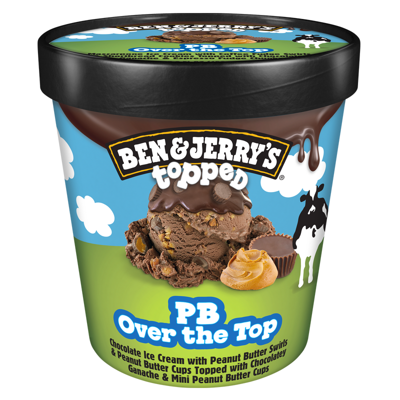 Ben & Jerry's Topped PB Over the Top Ice Cream Pint - Ben