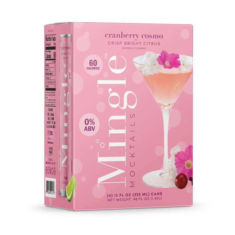 Mingle Mocktails Cranberry Cosmo 4pk 12oz Can - Mingle Mocktails