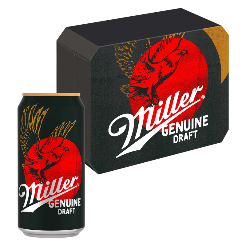 Miller Genuine Draft ミニチュア缶ヒンジボックス Miller Genuine Draft 12pk 12oz Can - Miller Genuine Draft – BevMo!