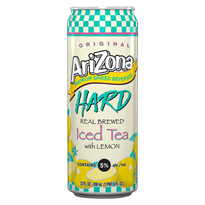 Arizona Hard Lemon Tea Single 22oz Can 5% ABV - Arizona Hard – BevMo!