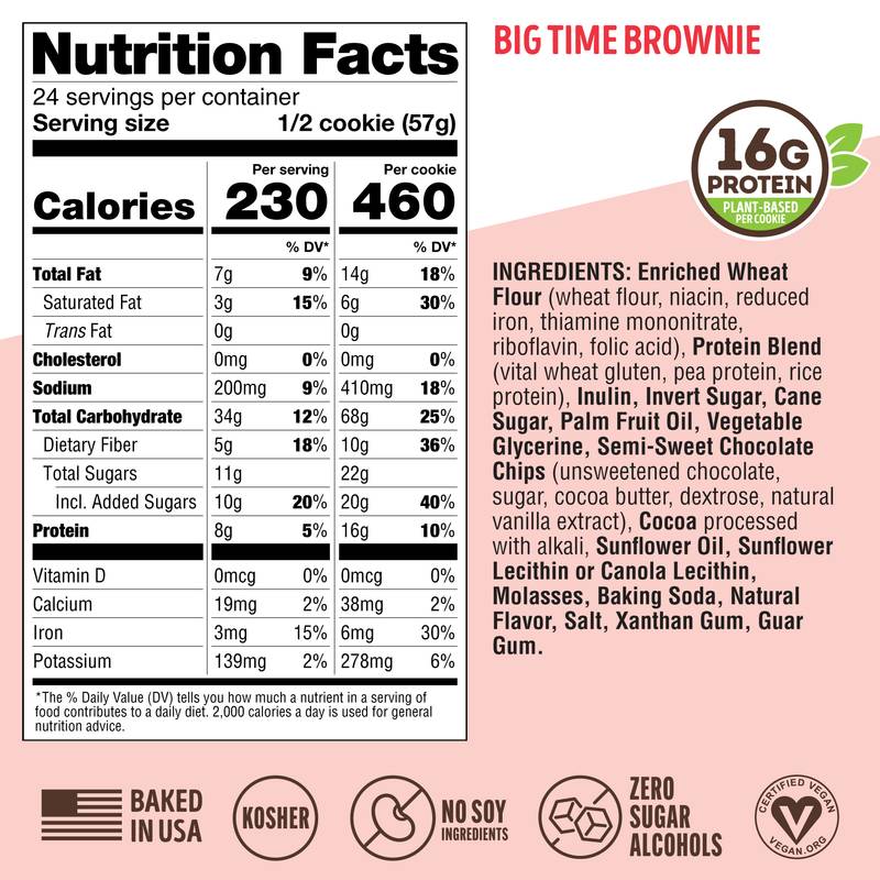 Lenny & Larry's Big Time Brownie Chocolate Protein Cookie, 4oz