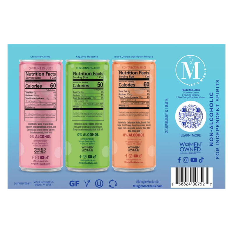 Mingle Mocktails Party Variety Pack 6pk 12oz Can