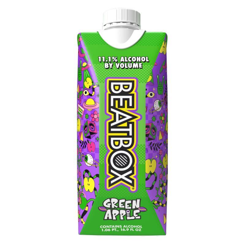 Beatbox Green Apple 500ml 11.1% ABV Wine Party Punch - BeatBox