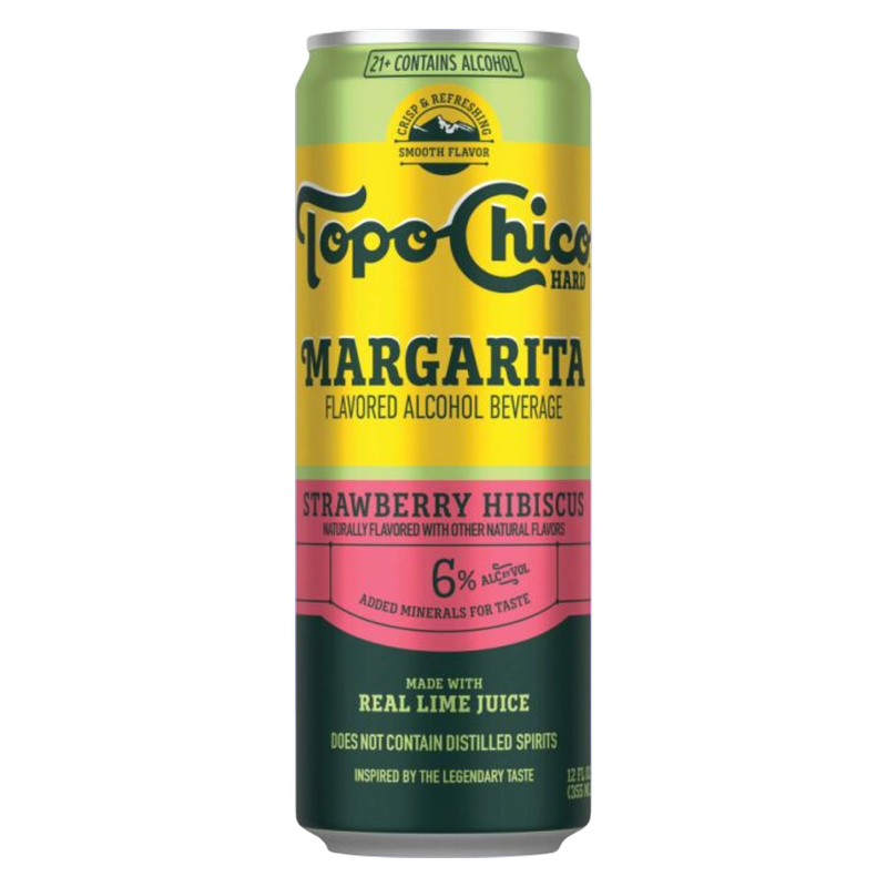 Topo Chico Strawberry Hibiscus Margarita 12oz Can 5% ABV - Topo