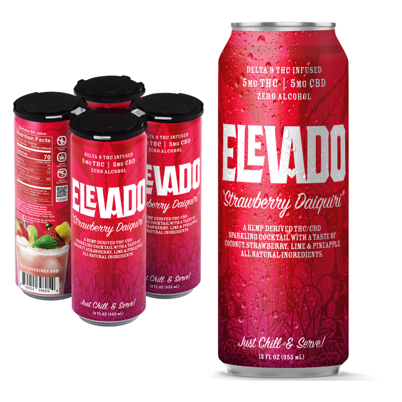Elevado THC 5mg Strawberry Daiquiri Cocktail 4pk 12oz Can - BevMo! BevMo! Elevado THC 5mg Strawberry Daiquiri Cocktail 4pk 12oz Can - BevMo! BevMo!