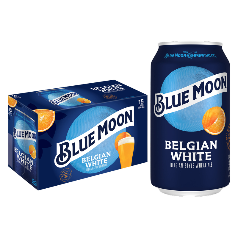 Blue Moon Belgian White 15pk 12oz Can 5.4% ABV - Blue Moon – BevMo!