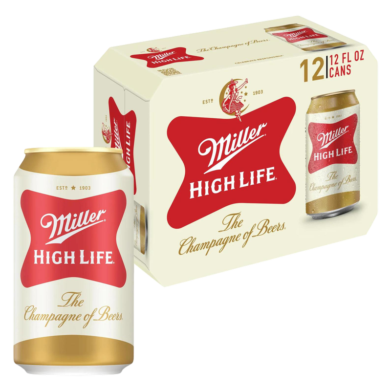 Miller High Life 12pk 12oz Can 4.6% ABV - Miller High Life – BevMo!