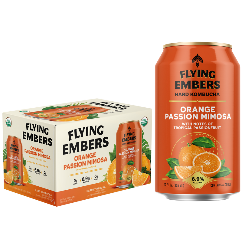 Flying Embers Orange Passion Mimosa 6pk 12oz Can 6.9% ABV - Flying