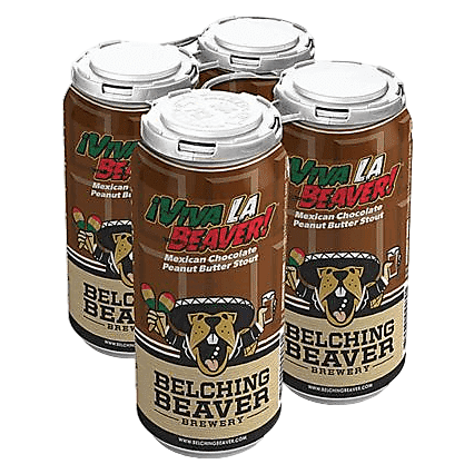 Belching Beaver Viva La Beaver Mexican Peanut Butter Stout 4pk