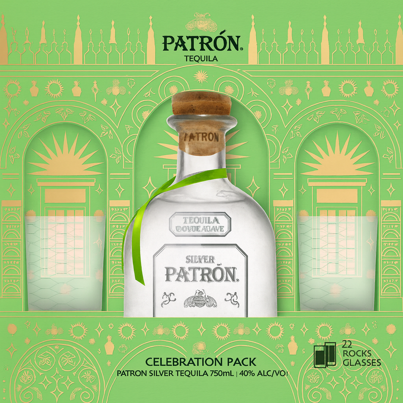 Patron Silver Tequila With Gift Set 750ml Bottle - Patron – BevMo!
