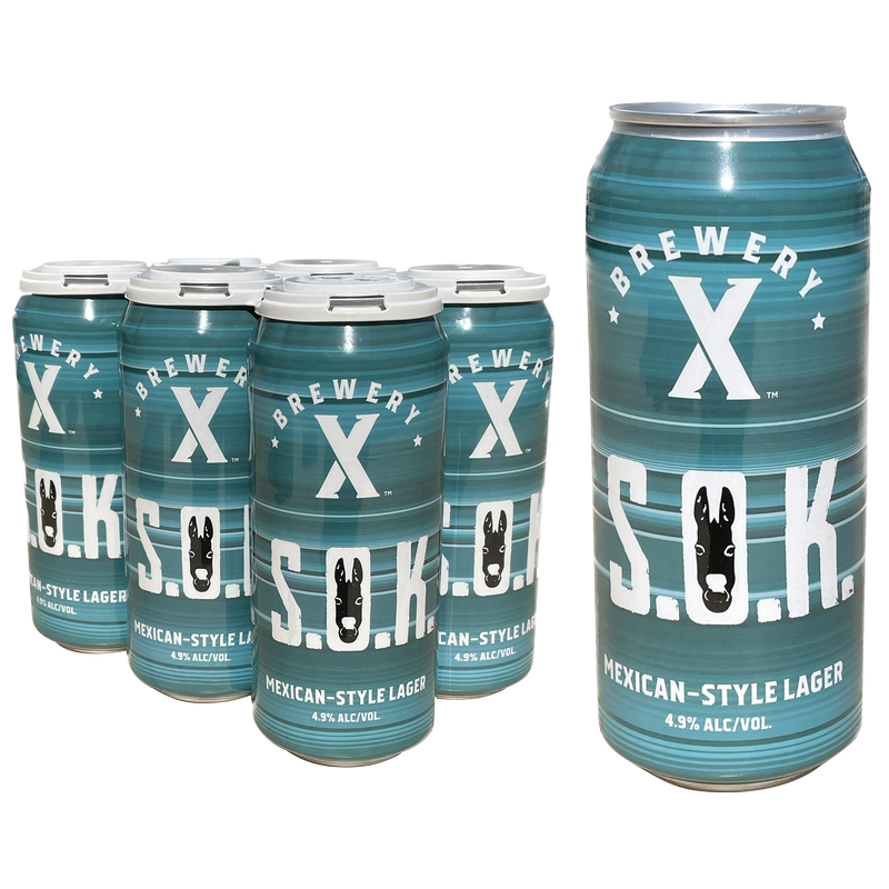 Brewery X S.O.K. Mexican Lager 6pk 16oz Can - Brewery X – BevMo!