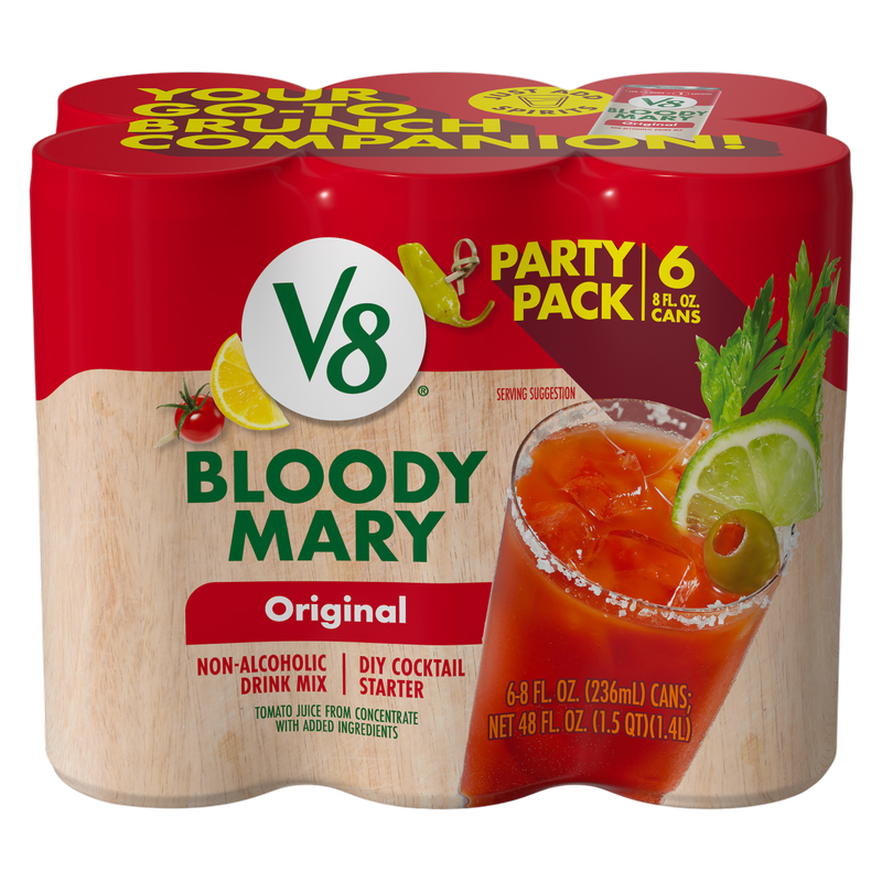 V8 Bloody Mary 8oz 6pk Can - V8 – BevMo!