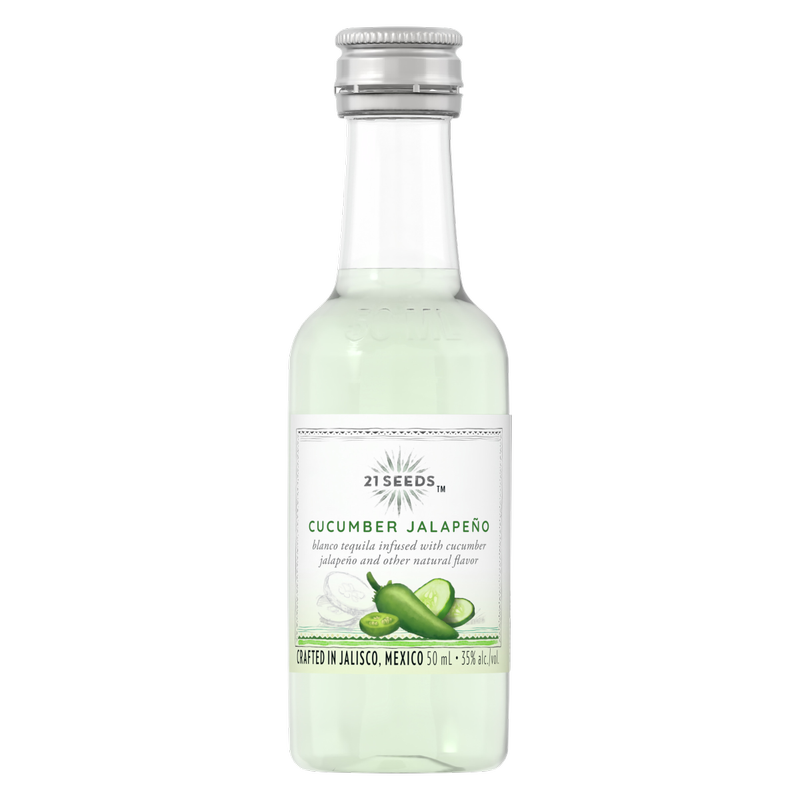 21 Seeds Cucumber Jalapeno Tequila 50ml Bottle - 21Seeds – BevMo!