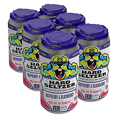 Belching Beaver Seltzer Raspberry & Blackberry 6pk 12oz Can