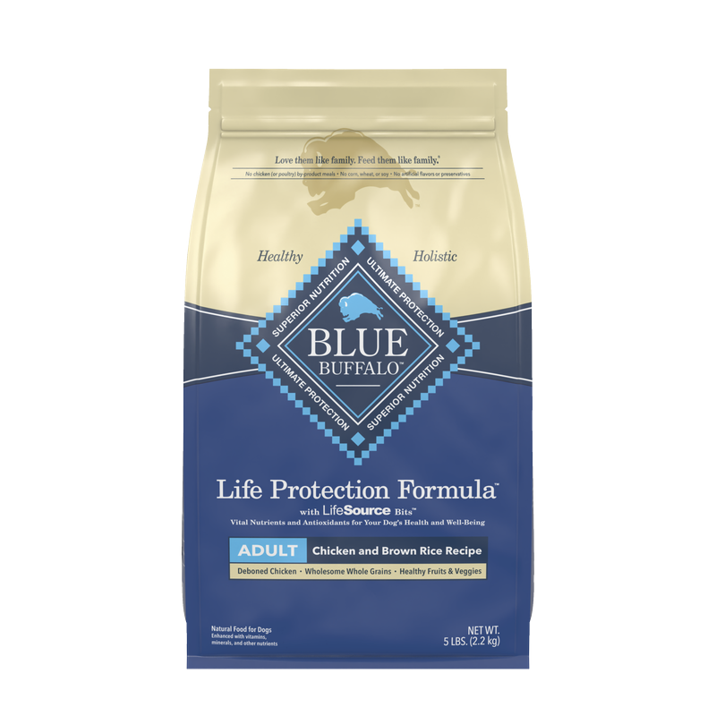 Blue Buffalo Life Protection Formula Adult Dry Dog Food, Chicken & Brown Rice, 5 Lbs