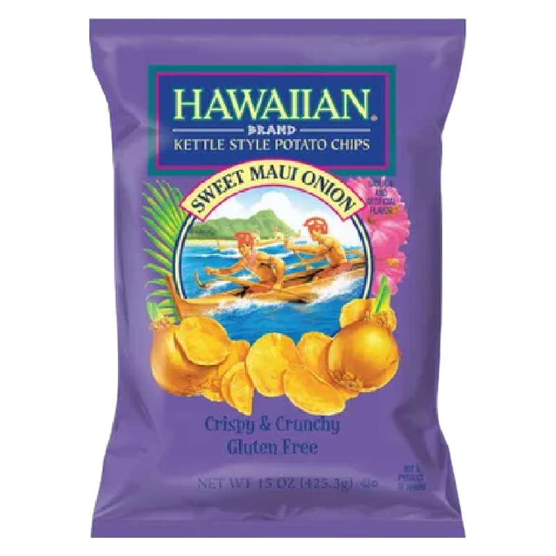 Hawaiian Kettle Style Potato Chips Sweet Maui Onion 15oz - BevMo Hawaiian Kettle Style Potato Chips Sweet Maui Onion 15oz - BevMo