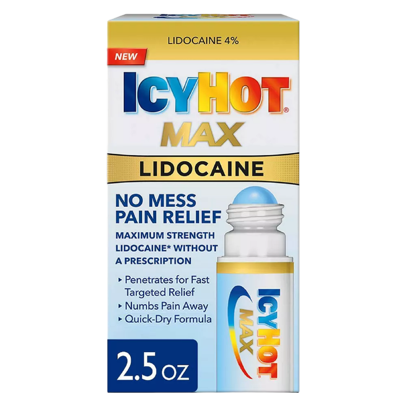 Icy Hot Lidocaine Pain Relief Roll On 2.5 oz - Icy Hot – BevMo!