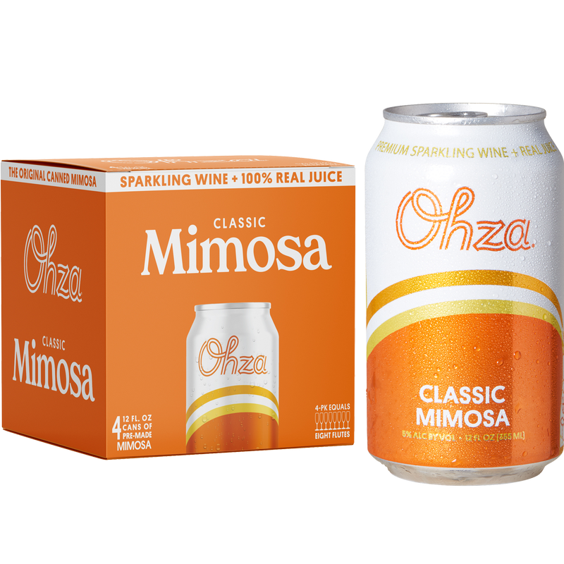 Ohza Classic Mimosa 4pk 12oz Can - Ohza – BevMo! Ohza Classic Mimosa 4pk 12oz Can - Ohza – BevMo!