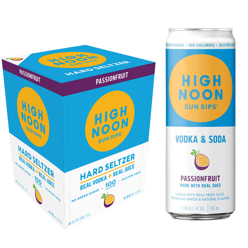 misha and puff 4y パインコーン High Noon Passionfruit Vodka Hard Seltzer 4pk 12oz Can 4.5% ABV