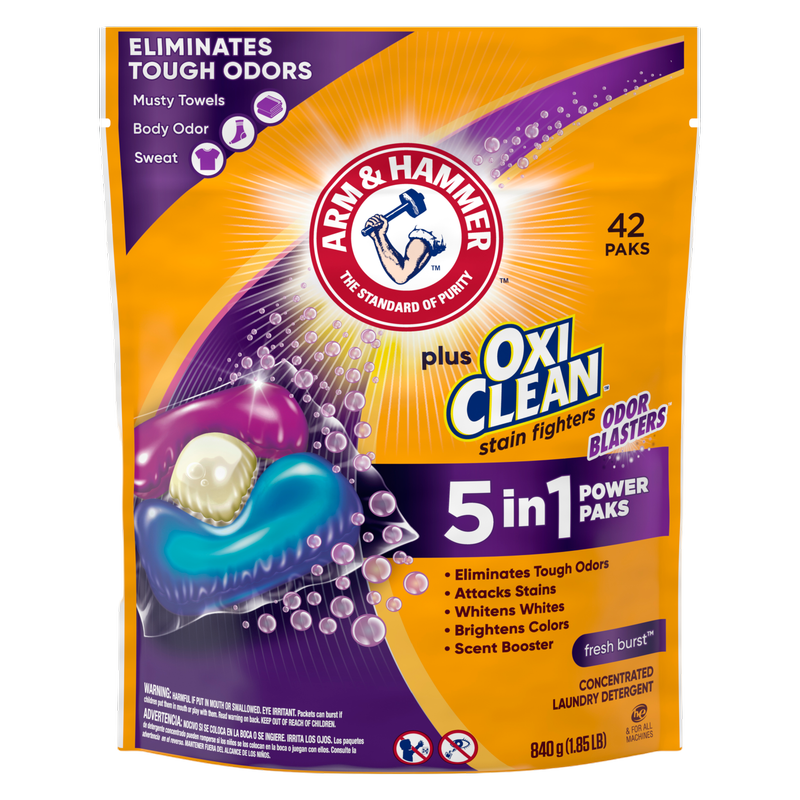Arm & Hammer Odor Blasters Laundry Detergent Paks 5in1 42ct - Arm