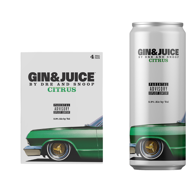 GIN & JUICE Citrus 4pk 355ml Can 5.9% ABV - Gin & Juice – BevMo!
