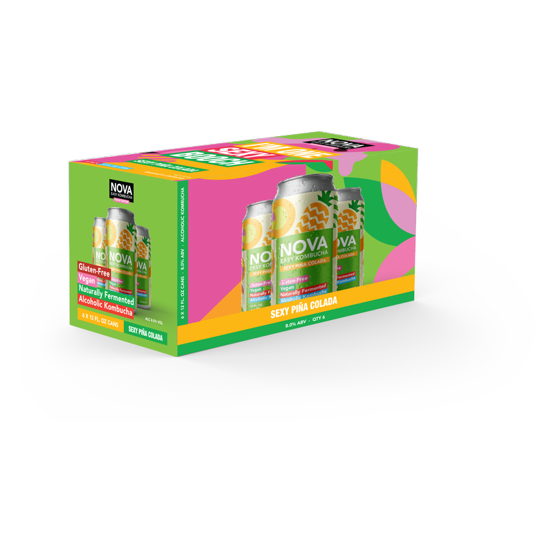 NOVA Kombucha Sexy Pinacolada 6pk 12oz Can - Nova – BevMo!
