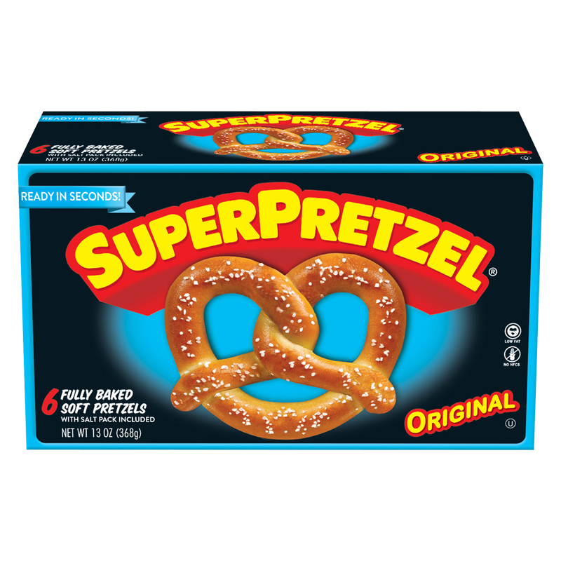 superpretzel frozen baked soft pretzels 6ct 13oz