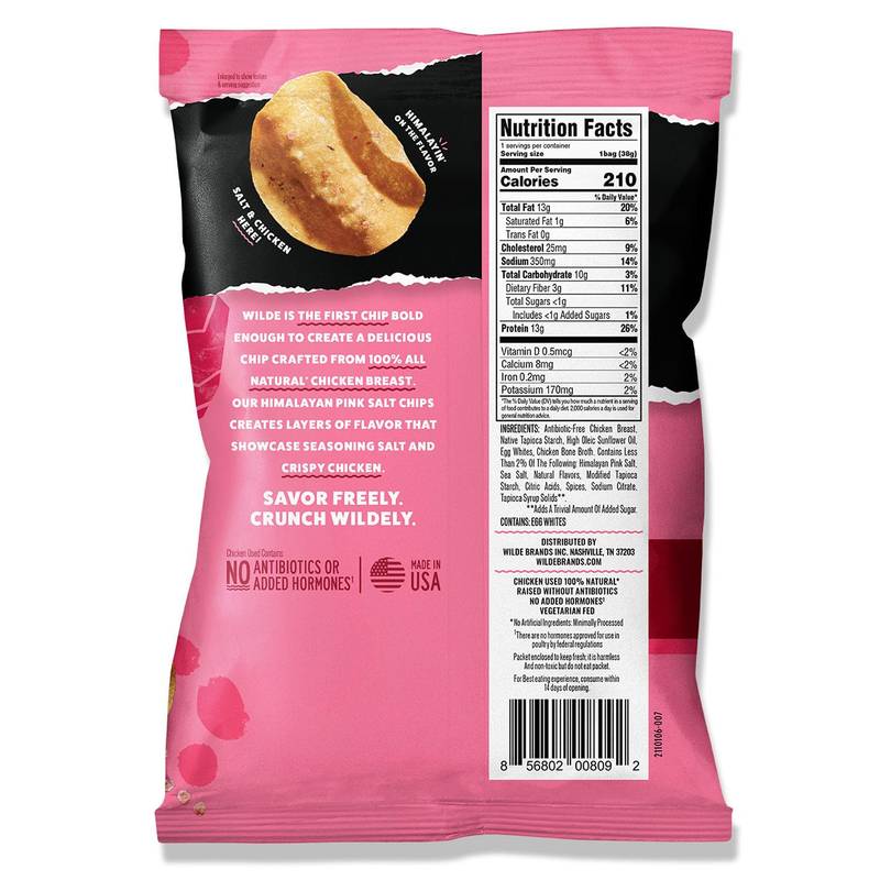 WILDE Protein Chips Himalayan Pink Salt, 1.34oz