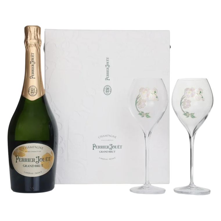 Perrier-Jouet Champagne Gift w/ Two Flutes 750ml - Perrier-Jouet 