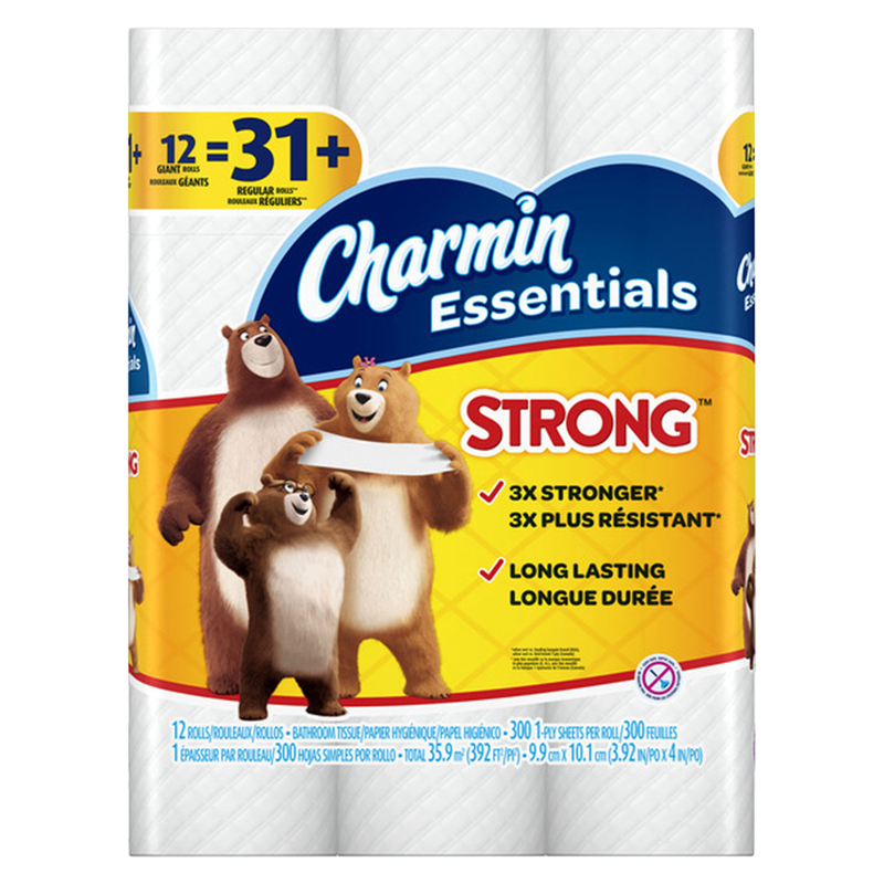 Charmin Essentials Strong Giant Toilet Paper 12ct