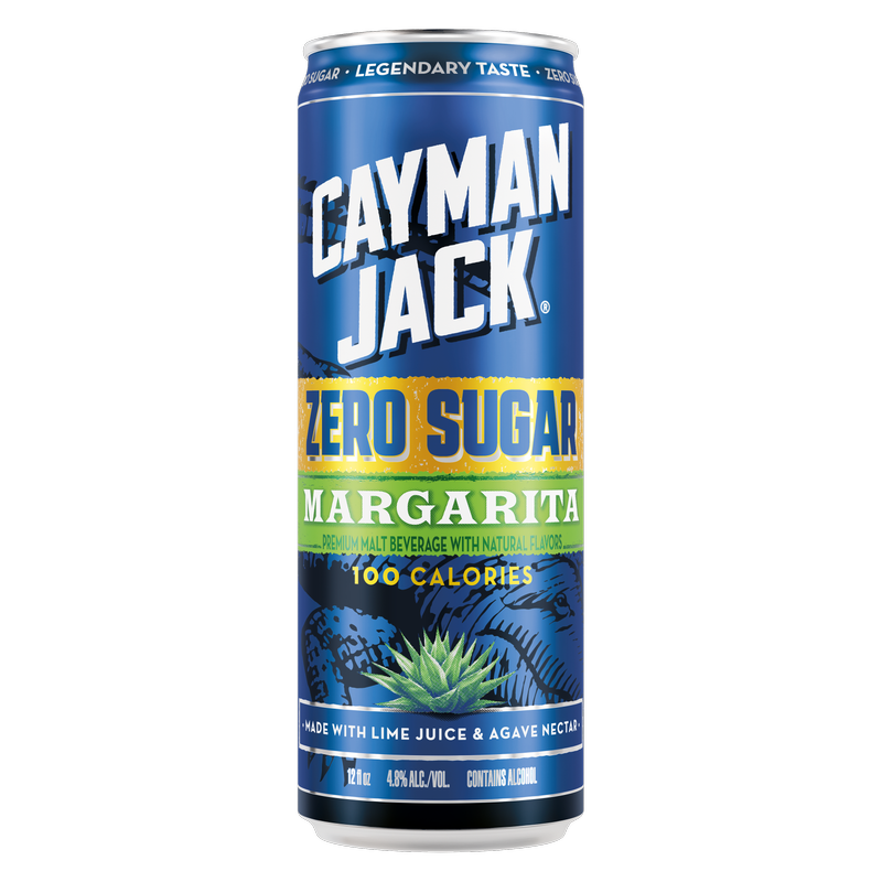 Cayman Jack Zero Sugar Margarita 12oz Can 4.8% ABV - Cayman Jack