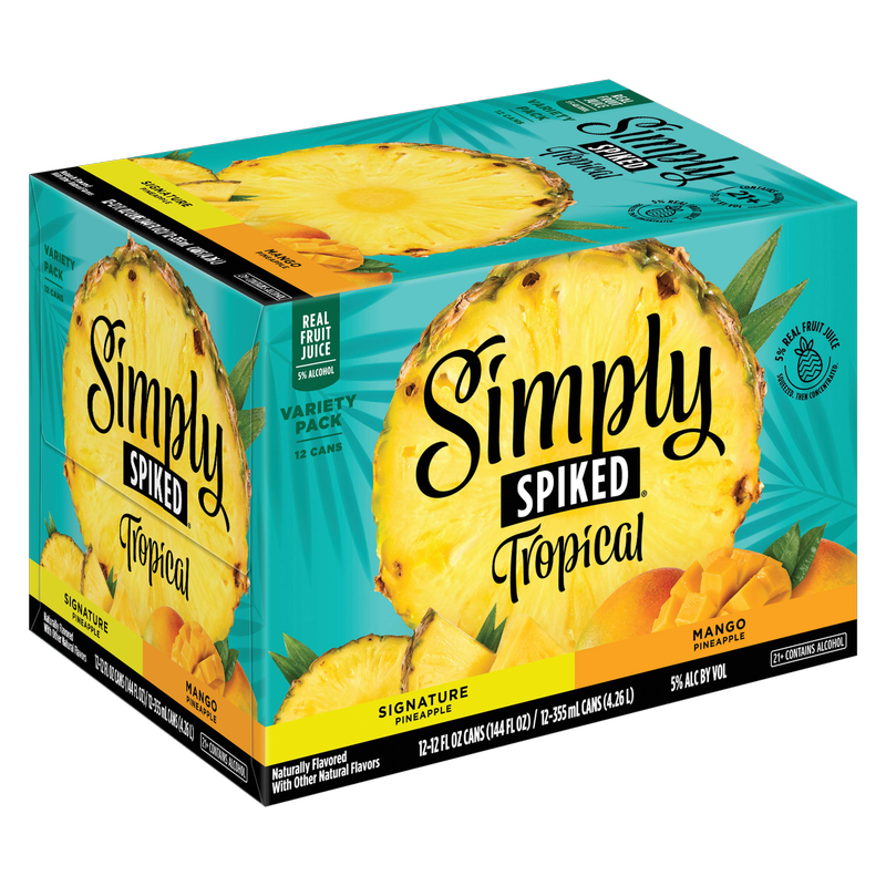 Simply Spiked Tropical Variety Pack 12pk 12oz Can - Simply Spiked