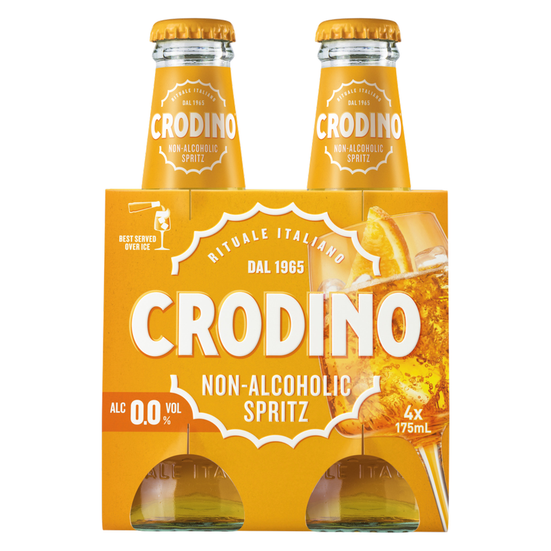 Crodino Non-Alcoholic Spritz 4pk 175ml Bottle - Crodino – BevMo!