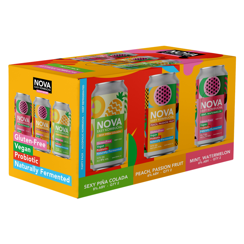 夏海　12/17   NO1 NOVA Easy Kombucha Variety Pack 6pk 12oz - Nova – BevMo!