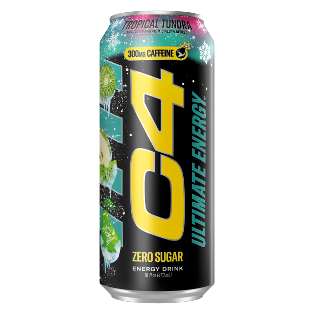 C4 Ultimate Energy Zero Sugar Tropical Tundra Frost 16oz Can - C4