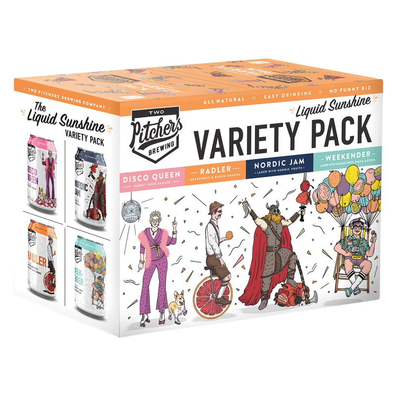 Two Pitchers Liquid Sunshine Variety Pack 12pk 12oz Cans
