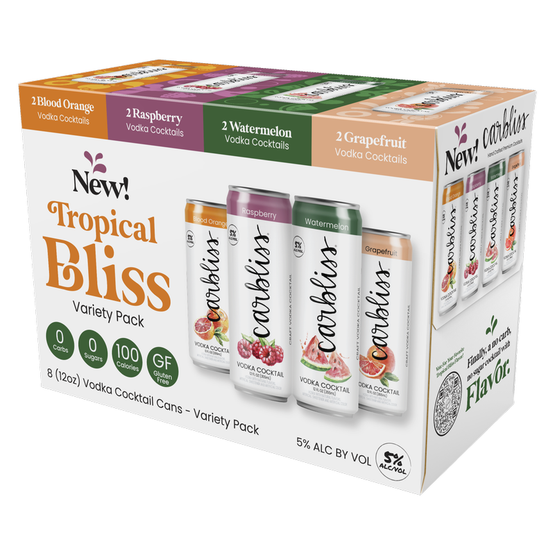 Carbliss Tropical Bliss Variety Pack 8pk 12oz Can
