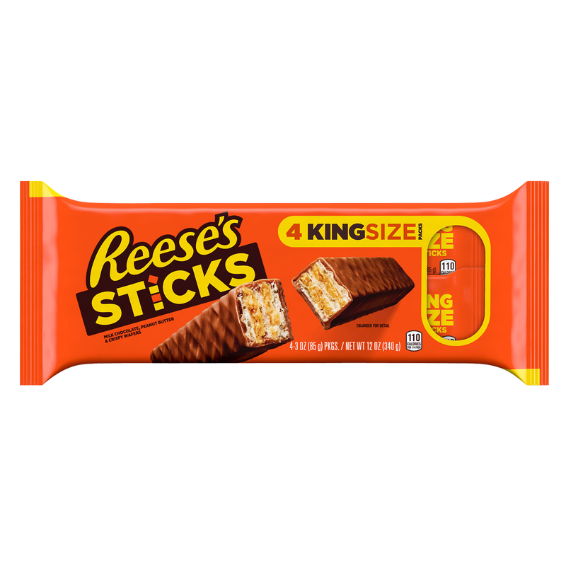 Reese's Sticks Milk Chocolate Peanut Butter Wafer Candy Bar 4ct