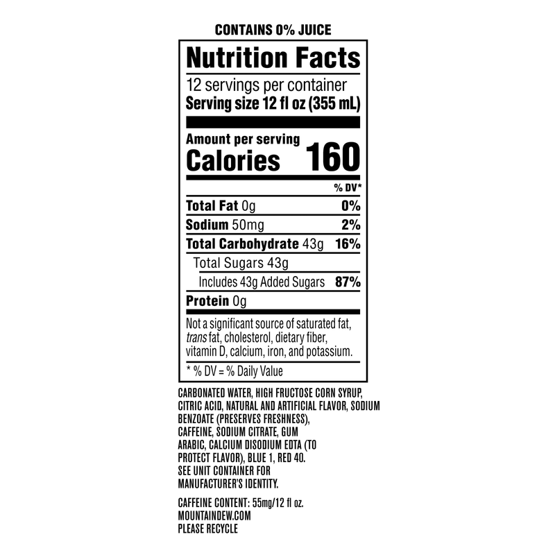 Mountain Dew Summer Freeze 12pk 12oz Can