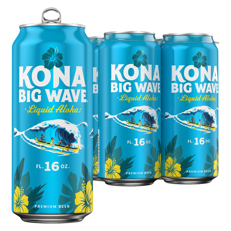 Kona Big Wave Premium Beer 4pk 16oz Cans 4.4% ABV - Kona Brewing