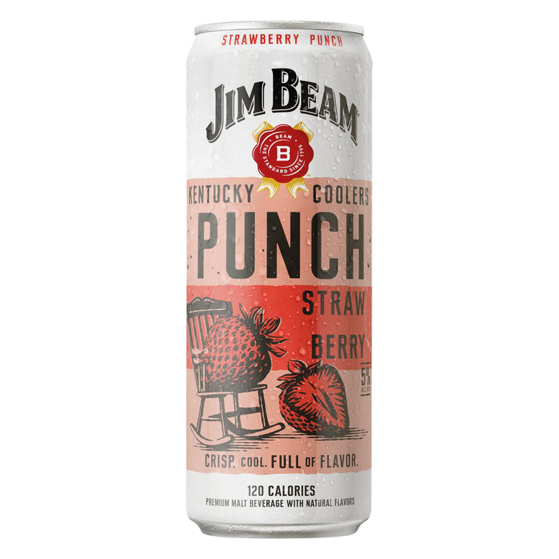 Jim Beam Kentucky Coolers Strawberry Punch 12oz Can 5% ABV - Jim