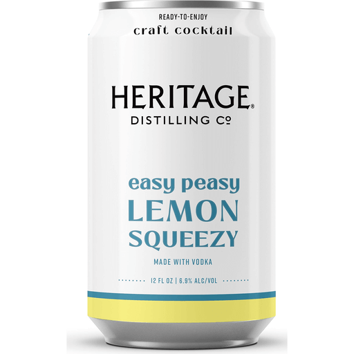 Heritage Distilling Co Easy Peasy Lemon Squeezy Vodka 4pk 12oz Can