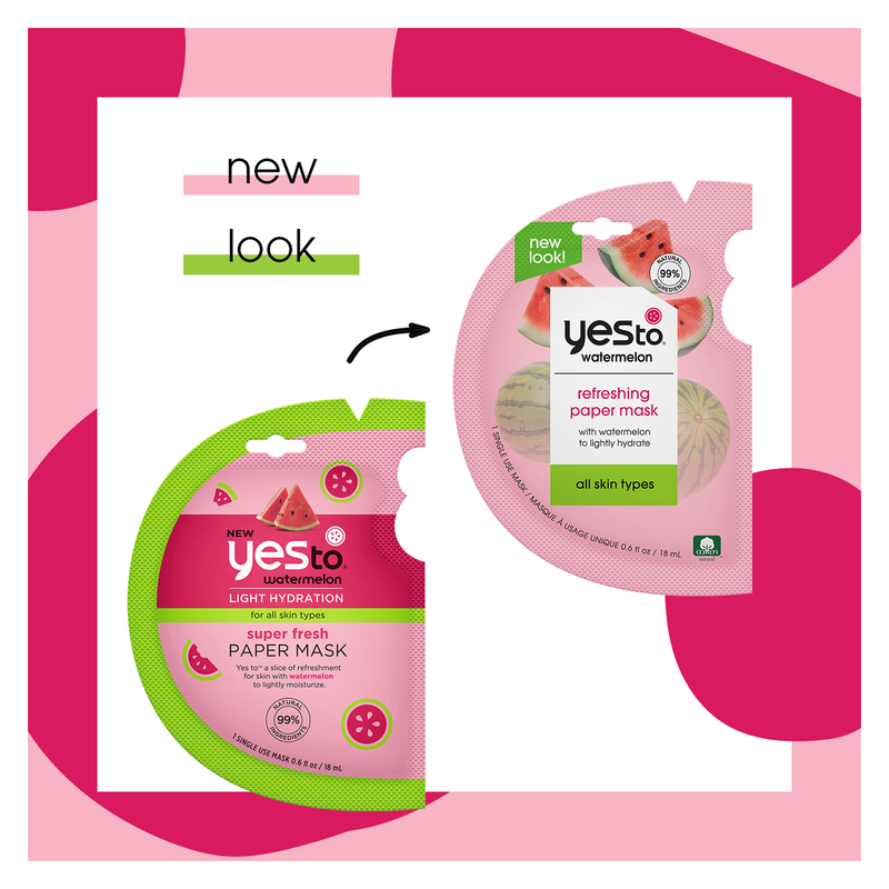 Yes To Watermelon Refreshing Paper Mask 0.67oz